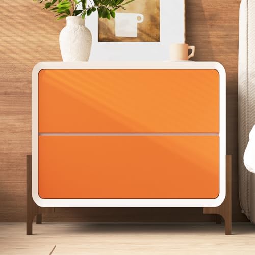 LaCheery 15.8inx46ft Warm Orange Removable Wallpaper Peel and Stick Solid Color - Image 4