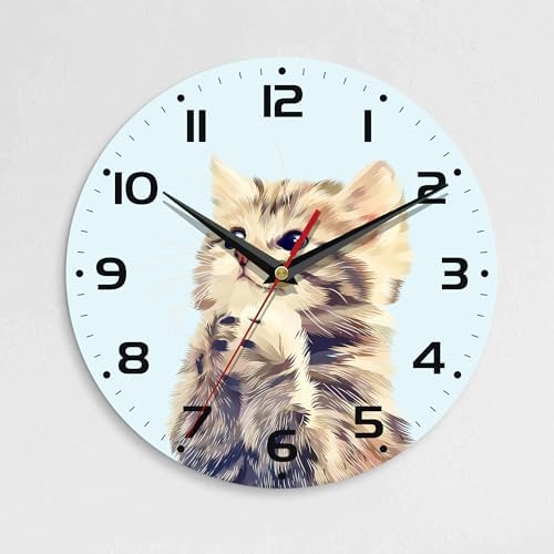 Wall Clock, 10 Inch Silent Non-Ticking Home Kitchen Decor, Battery Operated by Unknown