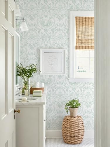 Ismoon Peel and Stick Wallpaper Green Contact Paper 17.3in x 32.8ft Vintage - Image 2