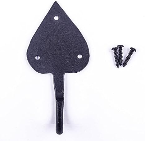 Renovators Supply Manufacturing Spade Single Coat Hook, Cast Iron Black Powder by RenovatorsSupplyManufacturing