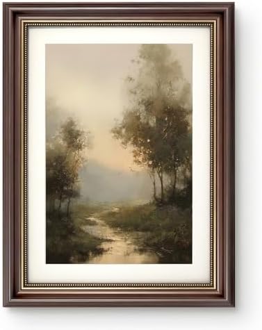 VIYYIEA Landscape Wall Art, Vintage Nature Foggy Forest Prints 12 x 16 in by VIYYIEAART
