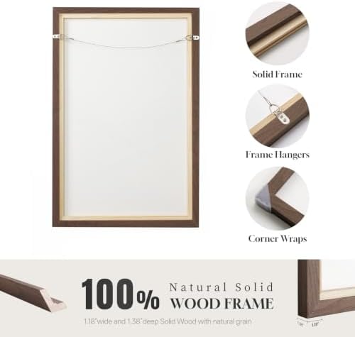 Framed Vintage Forest Landscape Vertical Wall Art - Image 6