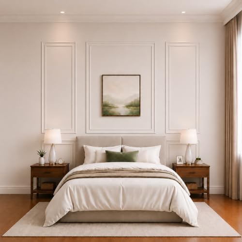 Peel and Stick Wall Molding Kit, Pre Cut Bilinear Frame Wainscoting Panel - Image 6