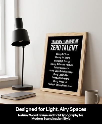 10 Things That Require Zero Talent Wall Art, Natural Framed Print - Image 2