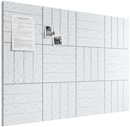 Bumusty 48" x 36" Large Cork Board Alternative, Minimalist Gray by BUMUSTY