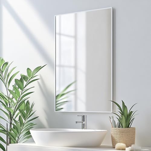 Sunniry Bathroom Vanity Mirror, 20X24 inch White Mirrors - Image 3