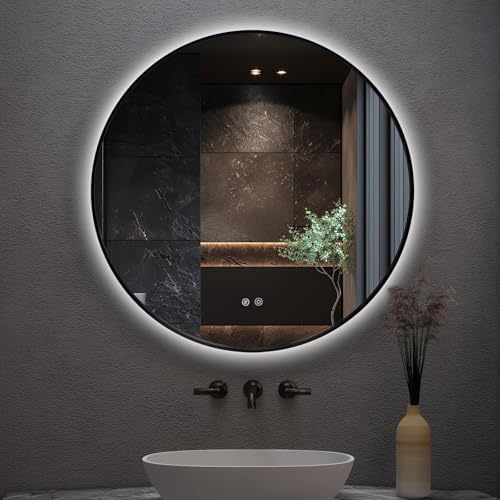 Niccy 36" Round LED Bathroom Backlit Mirror by Niccy