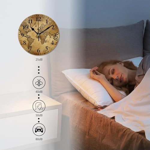 Round Analog Wall Clocks Non-Ticking Silent Clock Battery Operated Clcoks - Image 4