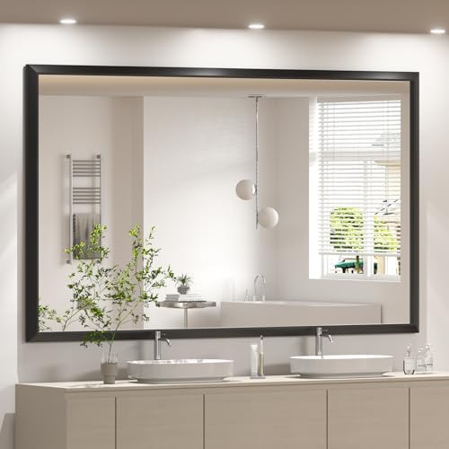 SMIROR 55x30 Matte Black Bathroom Vanity Mirror by SMIROR