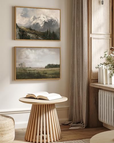 VIYYIEA Framed Canvas Wall Art Room Decor, Winter Decor, Mountain Landscape - Image 2
