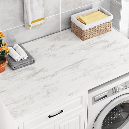 Wallercity Thick Textured White/Gray Wood Contact Paper - Image 6