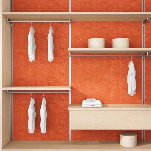 VEELIKE Self Adhesive Burnt Orange Velvet Fabric Wallpaper Crushed Velvet Peel - Image 6