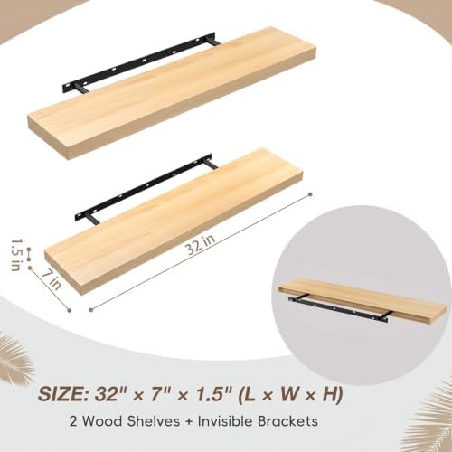 Lufia Floating Wall Shelves, MDF - Image 2
