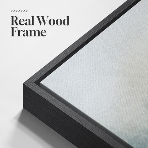 Large Framed Blue Nature Landscape Wall Art - Image 5