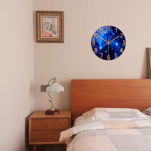 Large Blue Wall Clock Battery Operated 16 Inch - Image 3