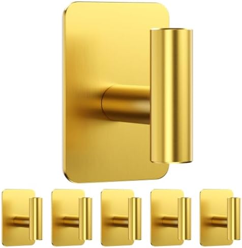 6 Pack Heavy Duty Adhesive Hooks - 26lb Max by Eowihor