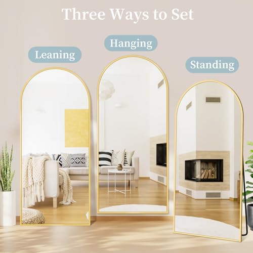 Full Length Mirror with Stand, Large Stand Up Mirrors, Aluminum Frame Floor - Image 6