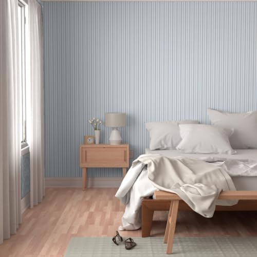 Spoonflower Pale Stripe Nursery Peel and Stick Removable Wallpaper - Image 5