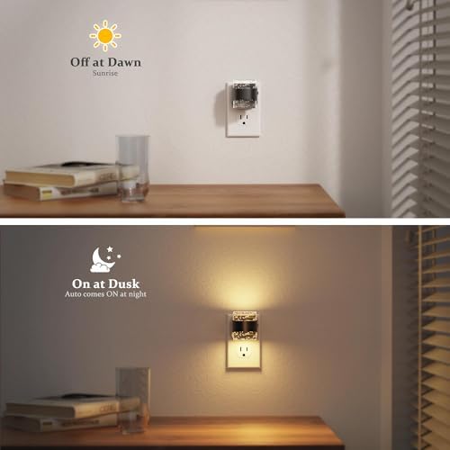 JandCase LED Night Light, Bubble Night Lights Plug into Wall Auto, 3 Color - Image 3