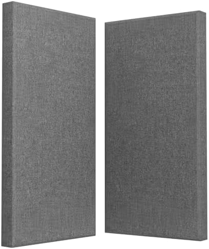2 Pack Acoustic Panel 47.2"x23.6" Soundproof Fiberglass Panel, Charcoal Grey by UMIACOUSTIC