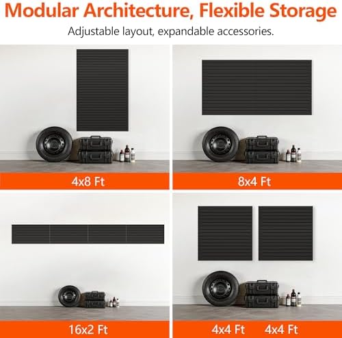 Slat Wall Paneling 4ft x 8ft, Slatwall Panel PVC Garage Storage System - Image 7