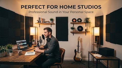 52 Pack Acoustic Foam Panel Wedge Studio Soundproofing Wall Tiles 12" X 12" X 1" - Image 5