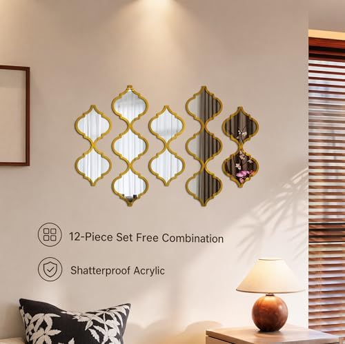 12Pcs Acrylic Mirrors for Wall Decor - Image 6
