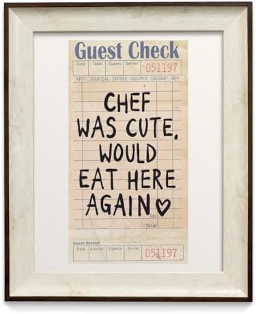razliubit Chef Was Cute Wall Art, Framed Vintage Canvas Print, 10x12 Inch by razliubit