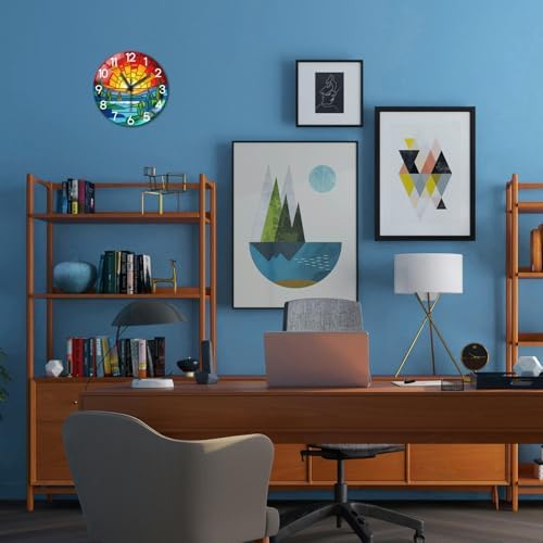 peacoblue Bohemian Sunset Wall Clocks Battery Operated - Image 3