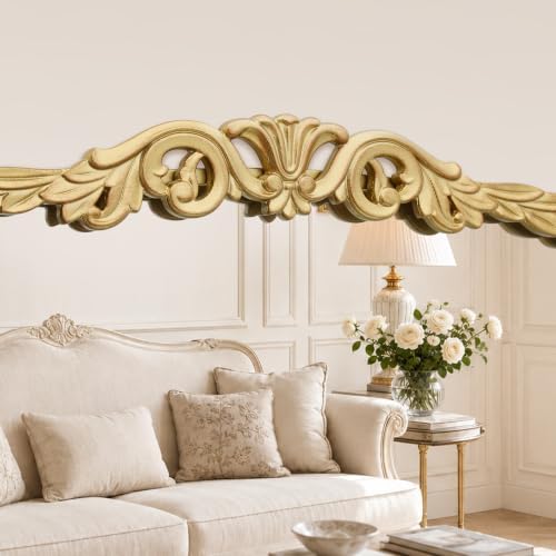 Besdomus Vintage Vanity Mirror: 32”x24” French Rose Gold Arched Mirror - Image 5