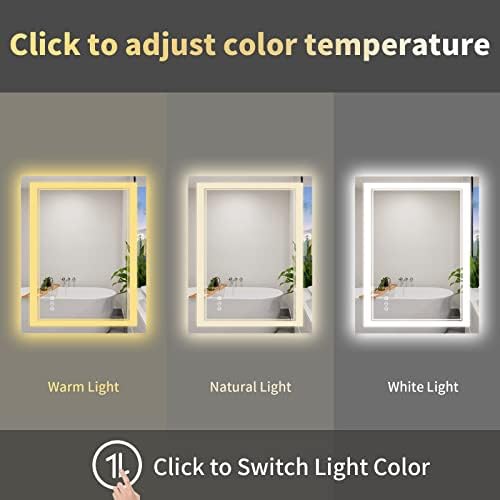 44x36 Inch LED Bathroom Mirror - Image 3