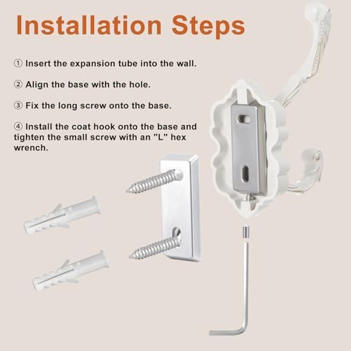 Zonon 8 Pcs White Vintage Antique Coat Hooks Wall Mounted - Image 4