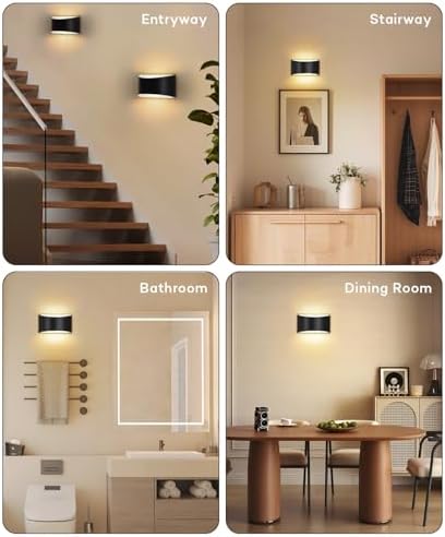 LED Sconces Wall Decor Set of 2, Modern Hardwired Wall Lights - Image 6