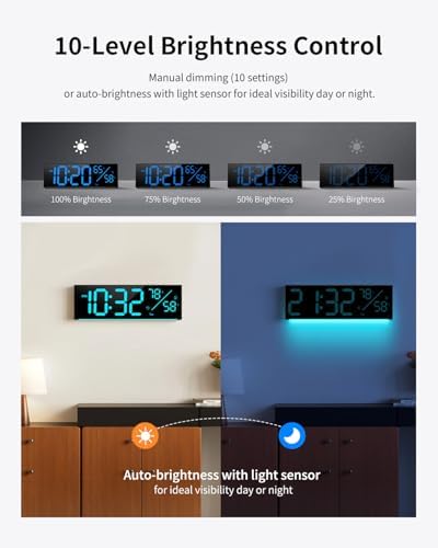 Digital Wall Clock, Large Display Digital Clock - Image 7