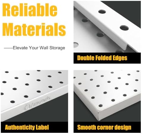 4 Pcs Metal Pegboard Panels 16x33in - Image 5