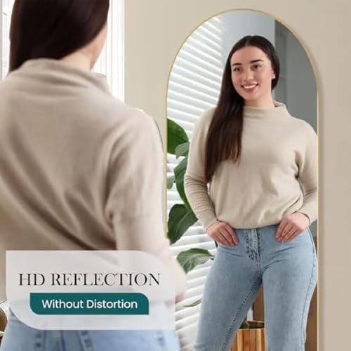 NEWBULIG 64"x21" Arched Full Length Mirror, Full Body Stand Mirror - Image 5