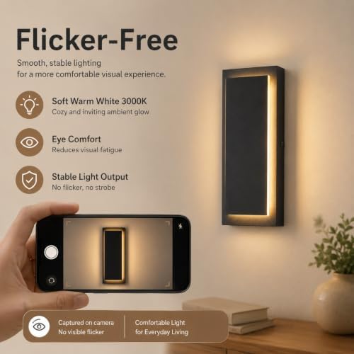 11.8 Inch Modern LED Wall Sconce, 3000K Warm Light Wall Light Fixture, Indoor - Image 3