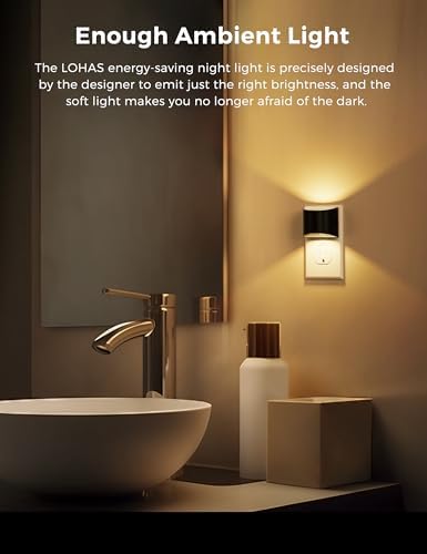 L LOHAS LED Night Lights Plug into Wall 4 Pack, Dusk to Dawn Nightlight - Image 2