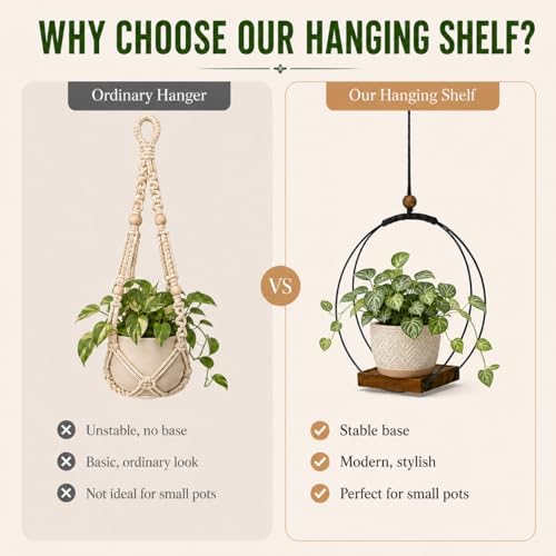 Hanging Planter for Indoor Plants, Modern Boho Macrame Plant Hanger for 3-5.5 - Image 2