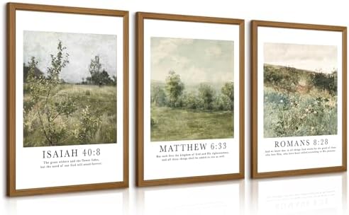 Christian Bible Verse Wall Art Decor Scripture Floral Canvas Painting Jesus by Unknown