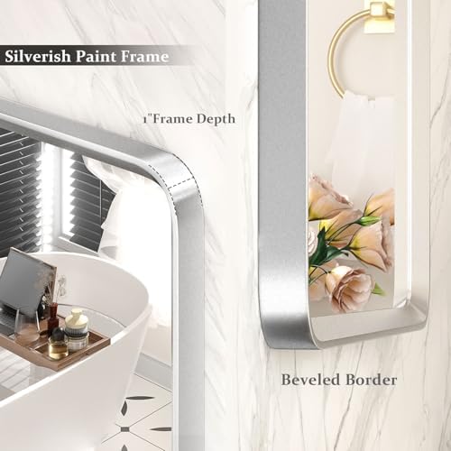 60x36 Silver Mirror for Bathroom - Image 2