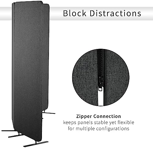 VIVO Freestanding 72 x 66 inch Privacy Panel, Cubicle Divider, Acoustic Wall - Image 5
