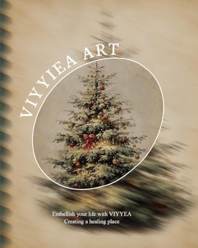 VIYYIEA Gold Framed Winter Christmas Canvas Wall Art, Plaid Christmas Tree - Image 7