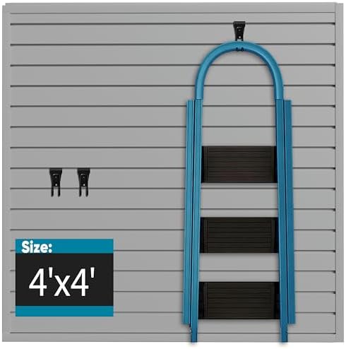 Brakki Slat Wall Paneling 4x4 Ft, Slatwall Garage Organizer Storage System by BRAKKI