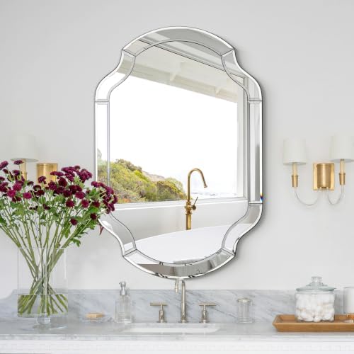 Large Mirror for Wall Decor, Beveled Bathroom Mmirror for Entryway, Dining Room by AutdotWallMirrors