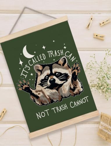 Funny Olive Green Motivational Raccoon Poster Wall Art Framed 12x16in - Image 5