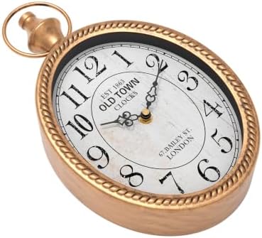 Menterry Small Retro Oval Wall Clock Antique Old Design - Image 4