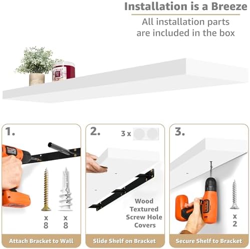 Sorbus Floating Shelves for Wall Storage - Image 4