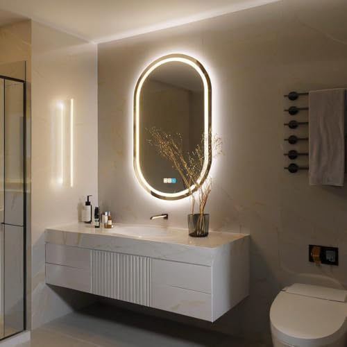 FLJ 28X36 inch Oval LED Bathroom Mirror - Image 2
