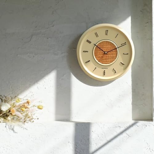 DODEKA Wall Clock 12inch 22013 Polyresin Round Shape Bamboo Weaving Dial - Image 6